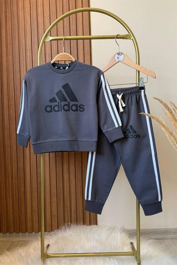 Unisex 3 İplik Antrasit Adids Takım