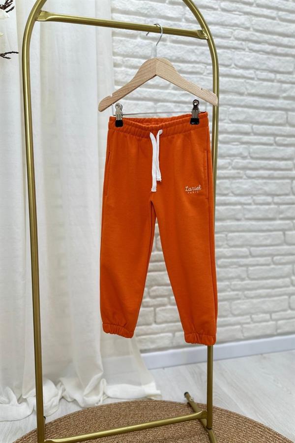 Unisex 3 İplik Balıkçı Dik Yaka Oranj Takım