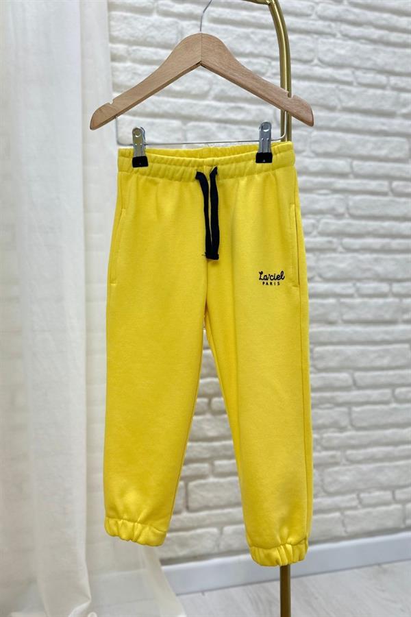 Unisex 3 İplik Balıkçı Dik Yaka Sarı Takım