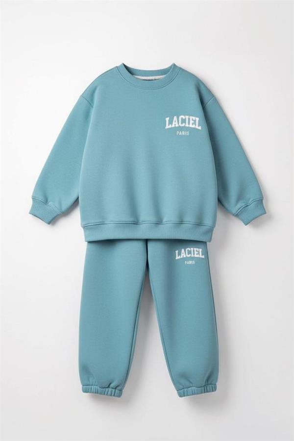 Unisex 3 İplik Bisiklet Yaka Laciel K.Mavi Takım