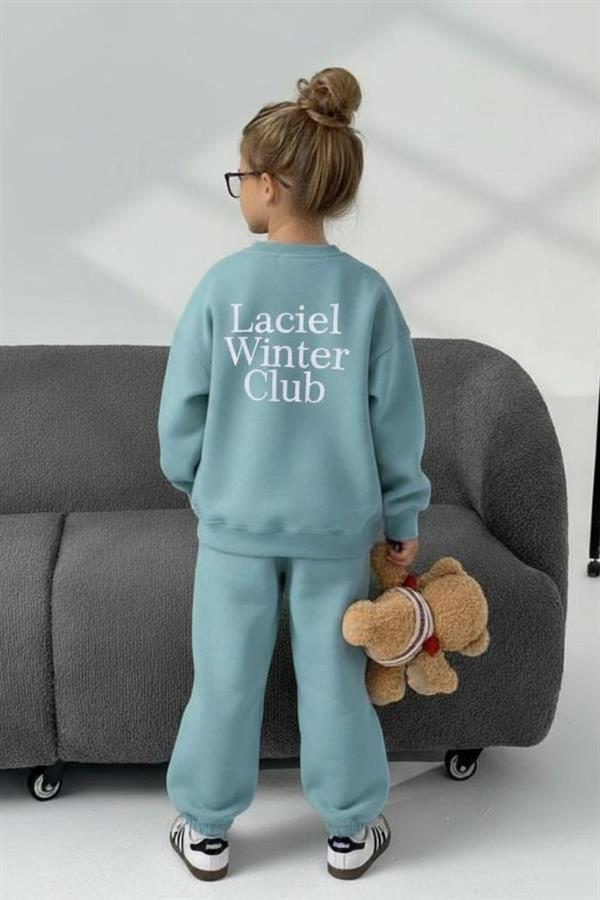 Unisex 3 İplik Bisiklet Yaka Laciel K.Mavi Takım