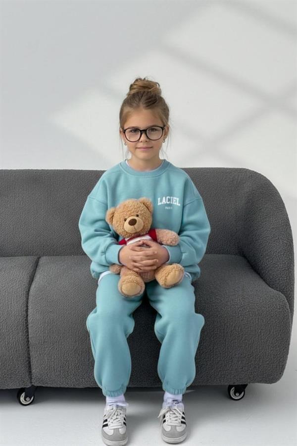 Unisex 3 İplik Bisiklet Yaka Laciel K.Mavi Takım