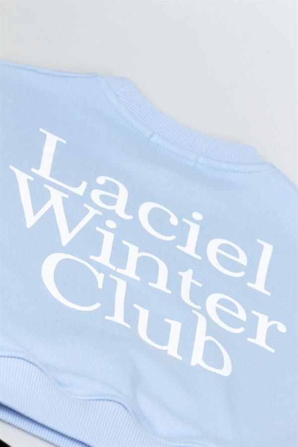 Unisex 3 İplik Bisiklet Yaka Laciel Mavi Takım