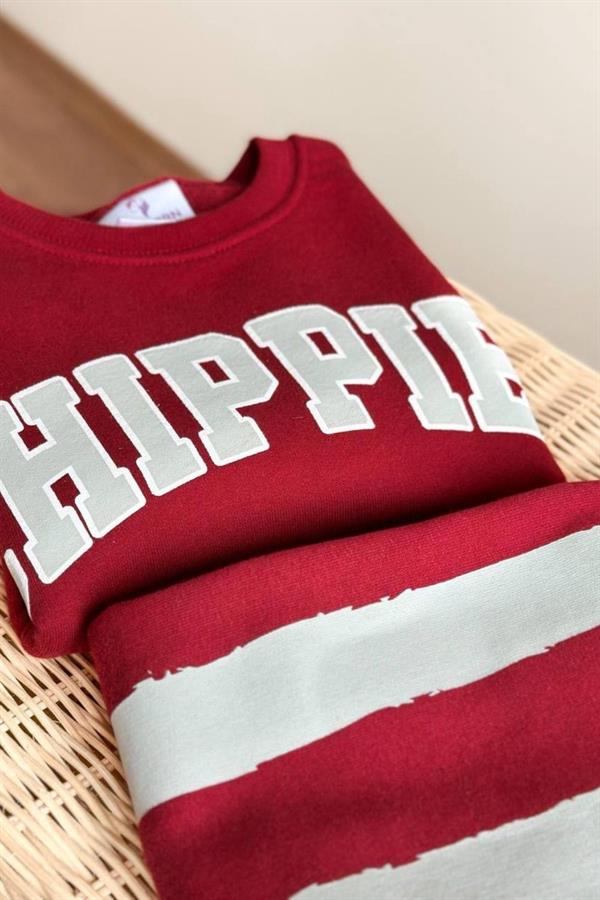 Unisex 3 İplik Chippies Bordo Takım