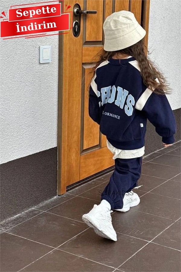 Unisex 3 İplik Chons Lacivert Takım