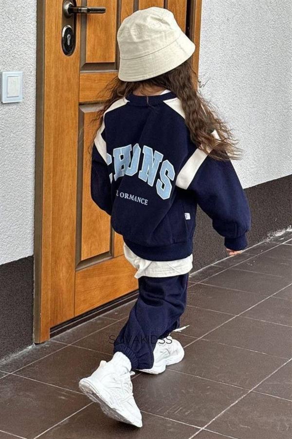 Unisex 3 İplik Chons Lacivert Takım