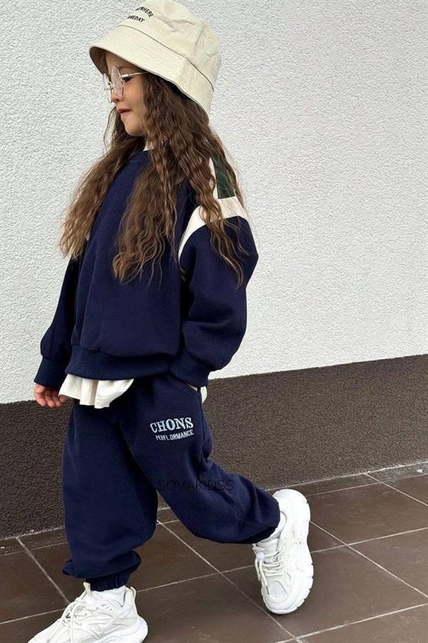 Unisex 3 İplik Chons Lacivert Takım