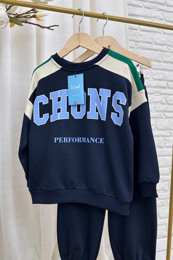 Unisex 3 İplik Chons Lacivert Takım