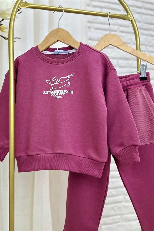 Unisex 3 İplik Dog Mürdüm Takım