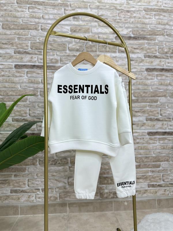 Unisex 3 İplik Essentials Beyaz Takım