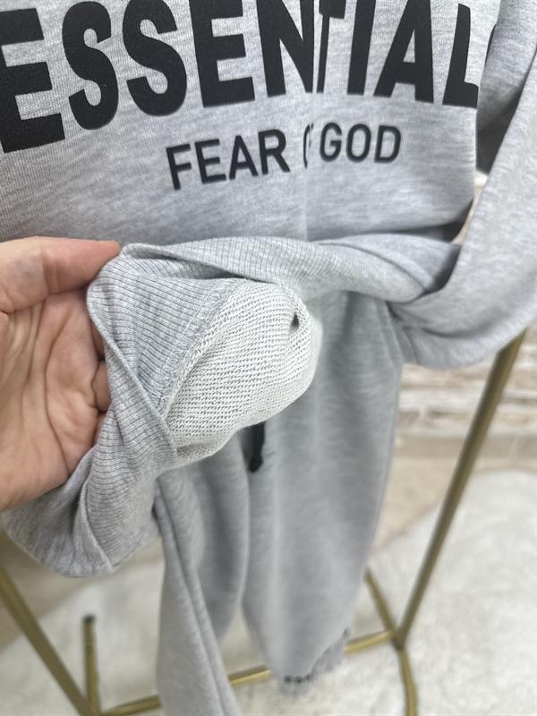 Unisex 3 İplik Essentials Gri Takım