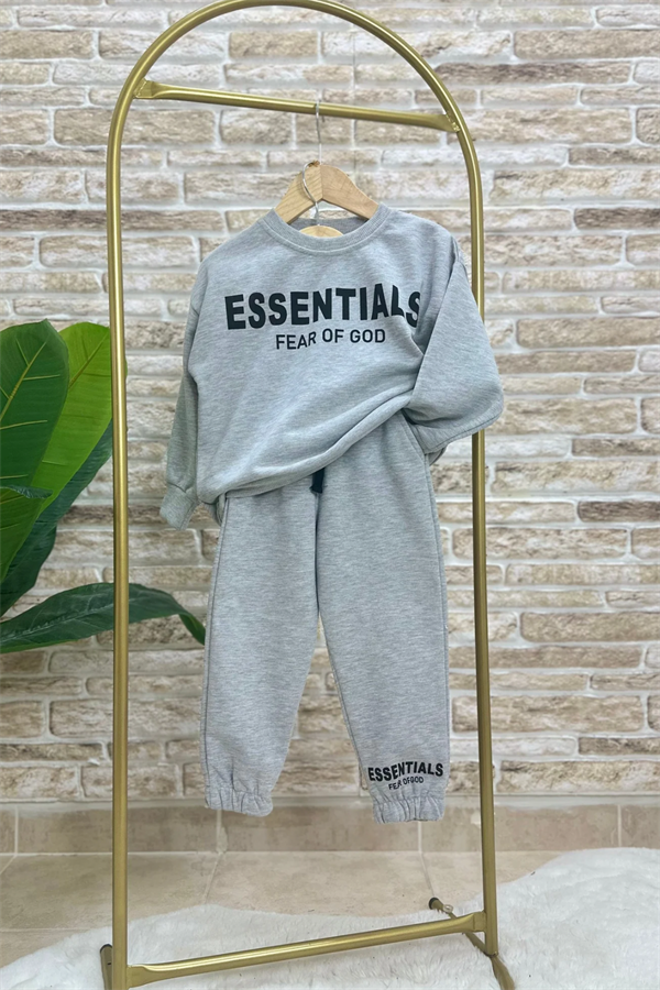 Unisex 3 İplik Essentials Gri Takım