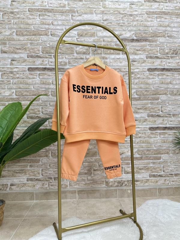 Unisex 3 İplik Essentials Somon Takım