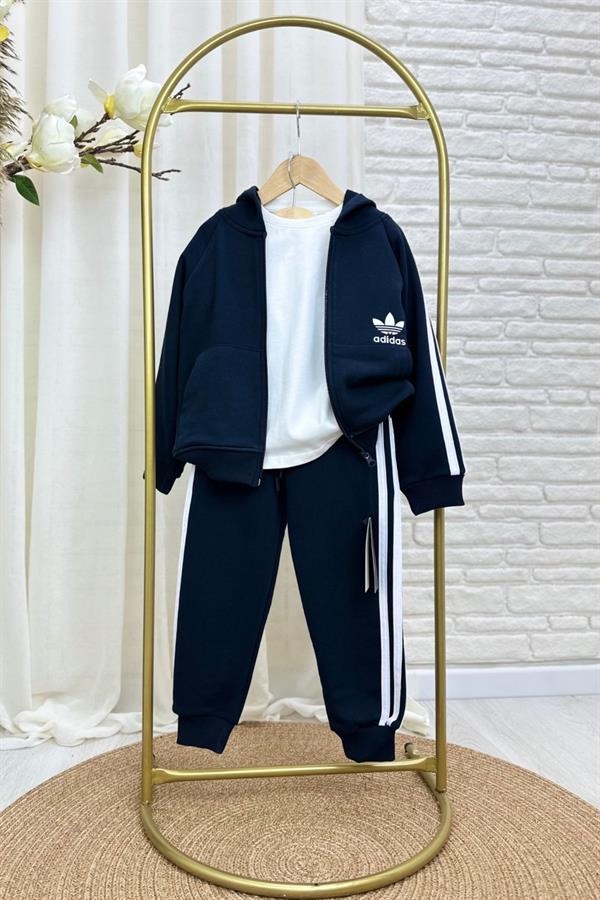 Unisex 3 İplik Fermuarlı Adids Takım