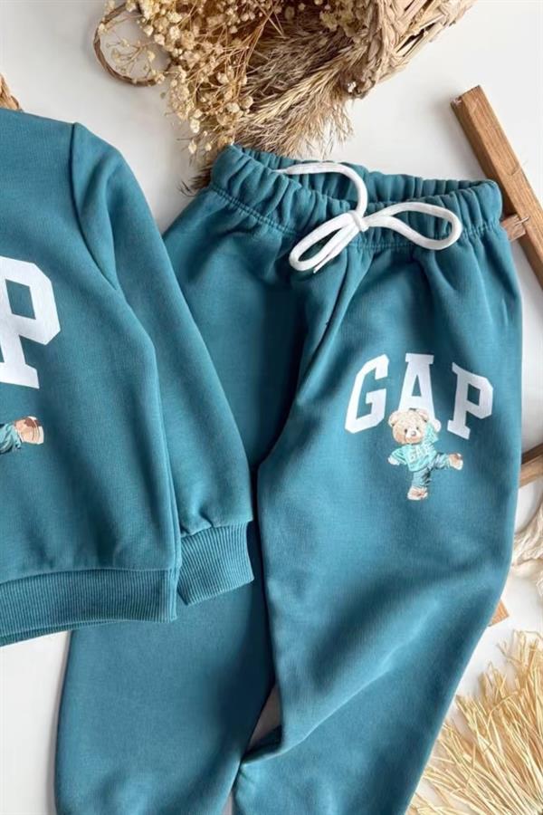 Unisex 3 İplik Gap Ayıcıklı Petrol Takım