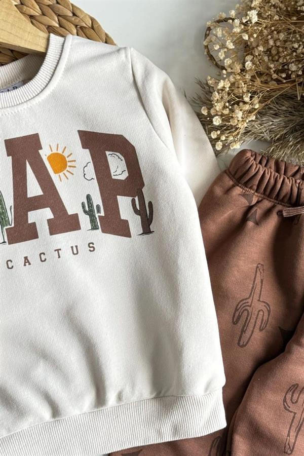 Unisex 3 İplik Gap Güneşli Kahve Takım