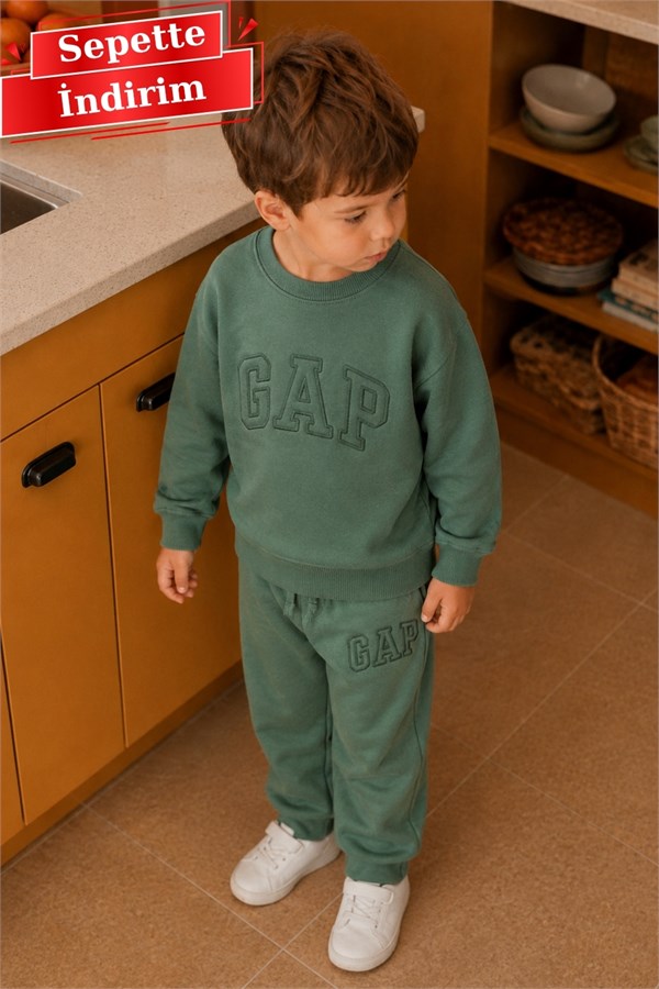 Unisex 3 İplik Gp Kabartmalı Yeşil Takım