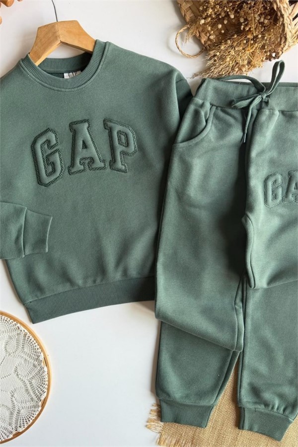 Unisex 3 İplik Gp Kabartmalı Yeşil Takım