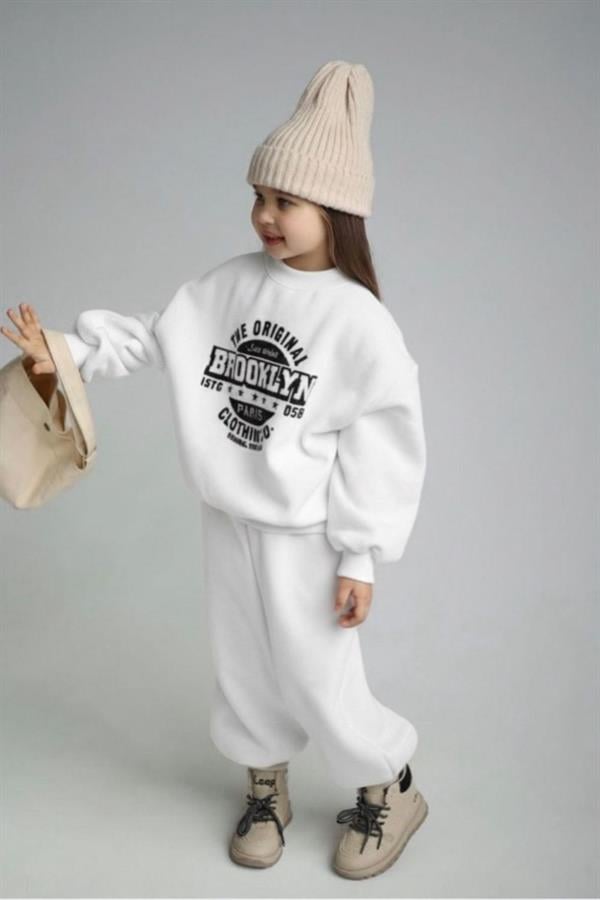 Unisex 3 İplik İnce Şardonlu Brooklyn Takım