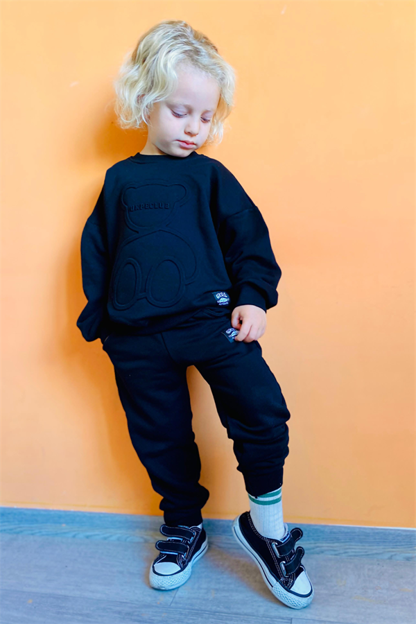 Unisex 3 İplik  Kapartma Baskı Ayıcıklı Takım