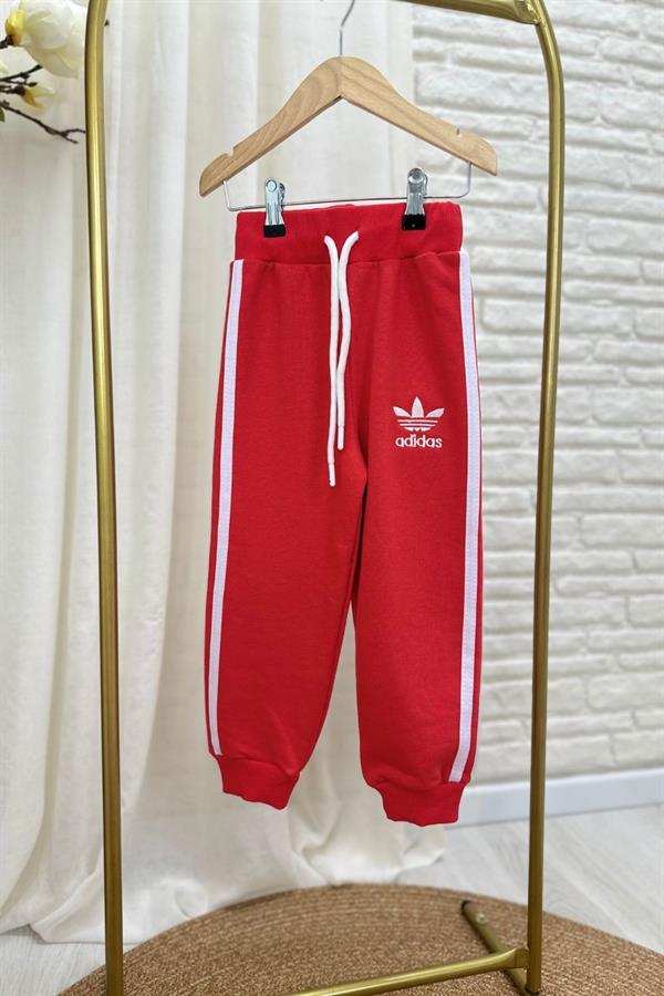 Unisex 3 İplik Kırmızı Adids Takım