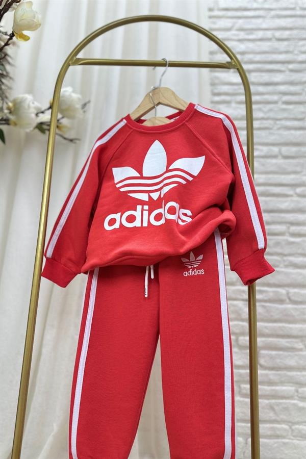 Unisex 3 İplik Kırmızı Adids Takım