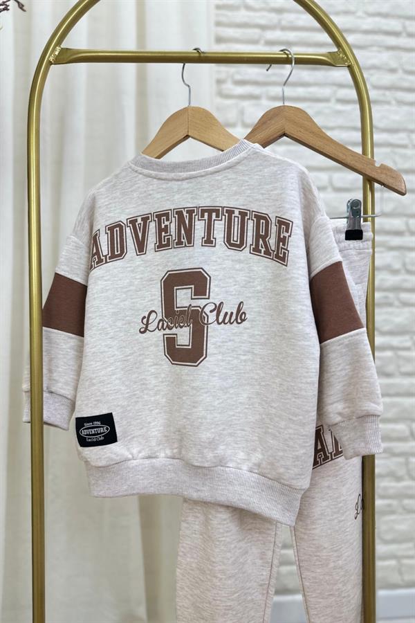 Unisex 3 İplik Laciel Club Kahve Takım