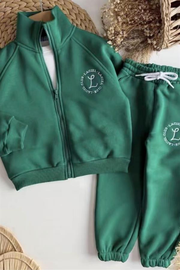 Unisex 3 İplik Laciel Fermuarlı Yeşil Takım