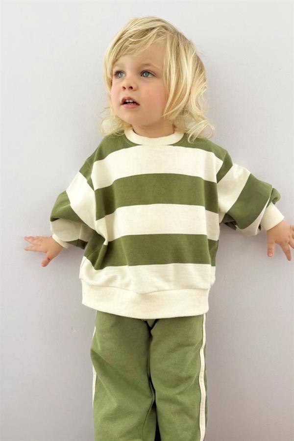 Unisex 3 İplik Laciel Yağ Yeşili Takım