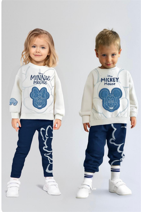 Unisex 3 İplik Mickey Nakışlı Takım