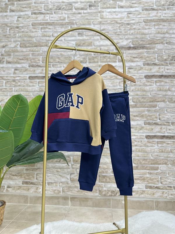 Unisex  3 İplik Parçalı Nakışlı Gap Takım