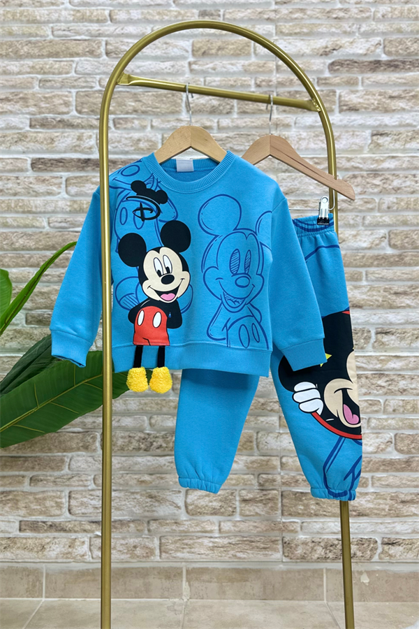 Unisex 3 İplik Sallanan Ayak Mickey Takım