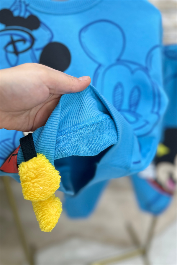 Unisex 3 İplik Sallanan Ayak Mickey Takım