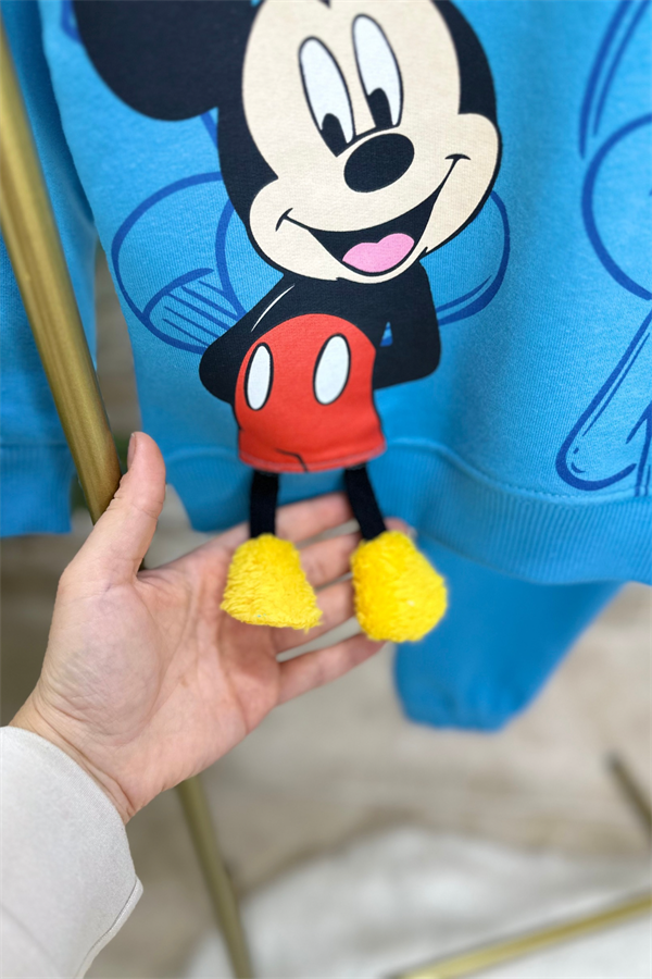 Unisex 3 İplik Sallanan Ayak Mickey Takım