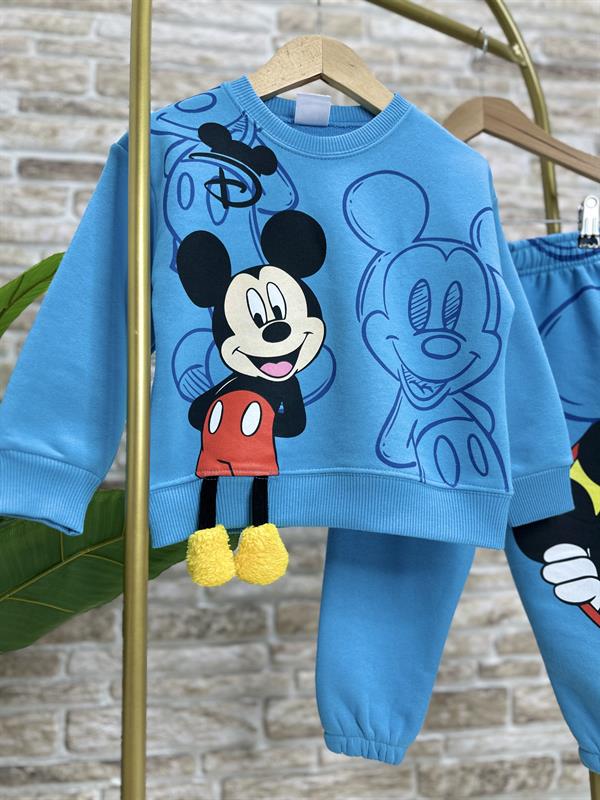 Unisex 3 İplik Sallanan Ayak Mickey Takım