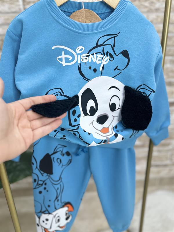 Unisex 3 İplik Sallanan Kulaklı Mavi Dalmaçya Takım