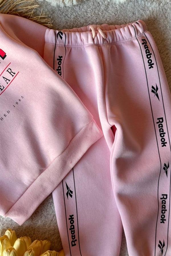 Unisex 3 İplik Şardonlu Pembe Rb Takım