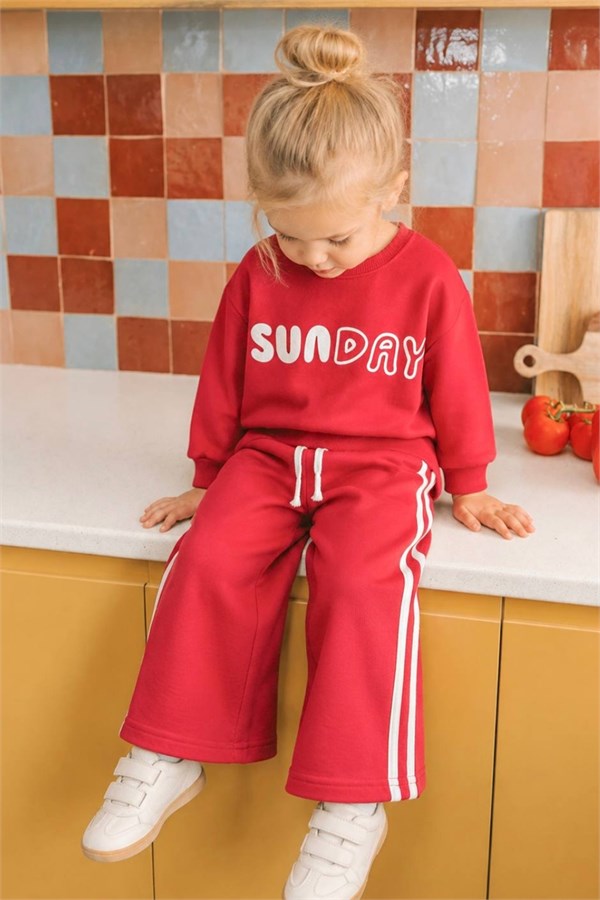 Unisex 3 İplik Sunday Kırmızı Takım