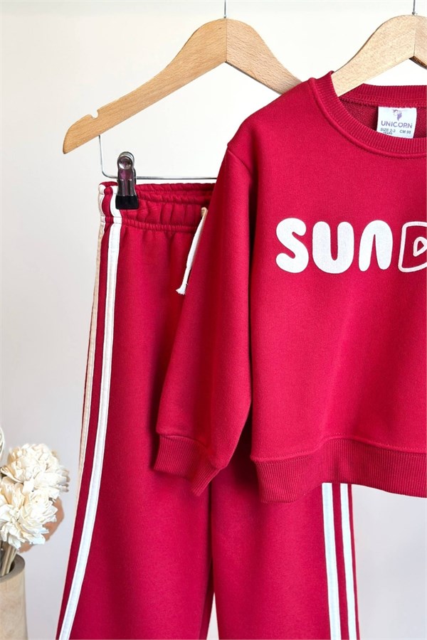 Unisex 3 İplik Sunday Kırmızı Takım