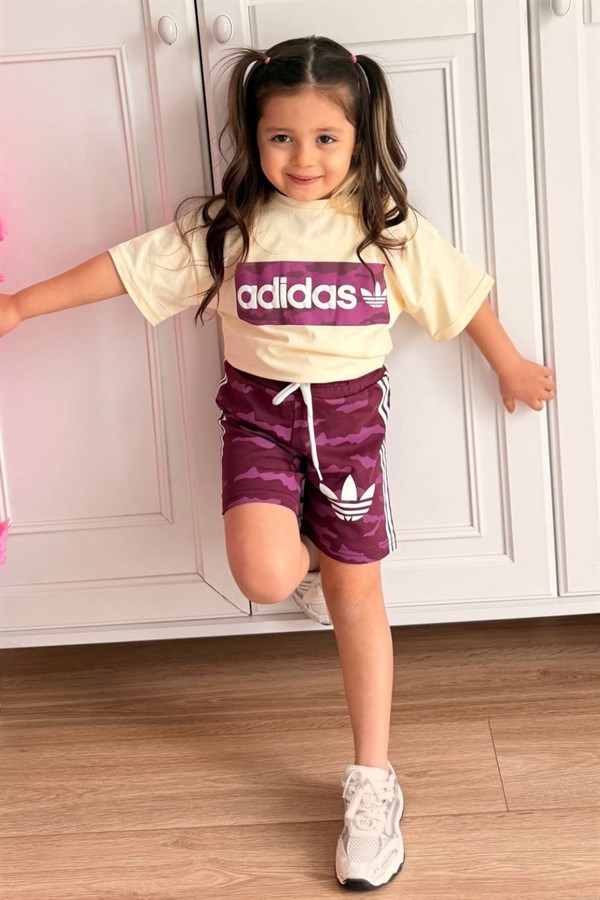 Unisex  Adids Pembe Şortlu Takım