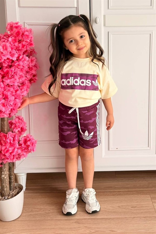 Unisex  Adids Pembe Şortlu Takım