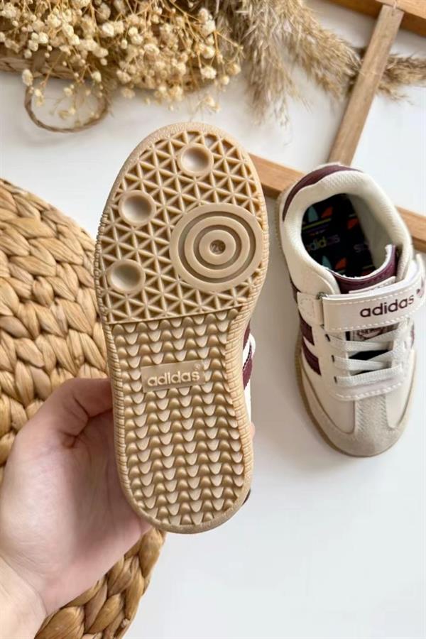 Unisex Ads Krem Bordo Ayakkabı