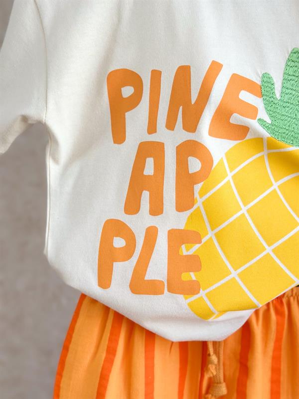 Unisex Ananaslı Müslin Pantolon Takım 