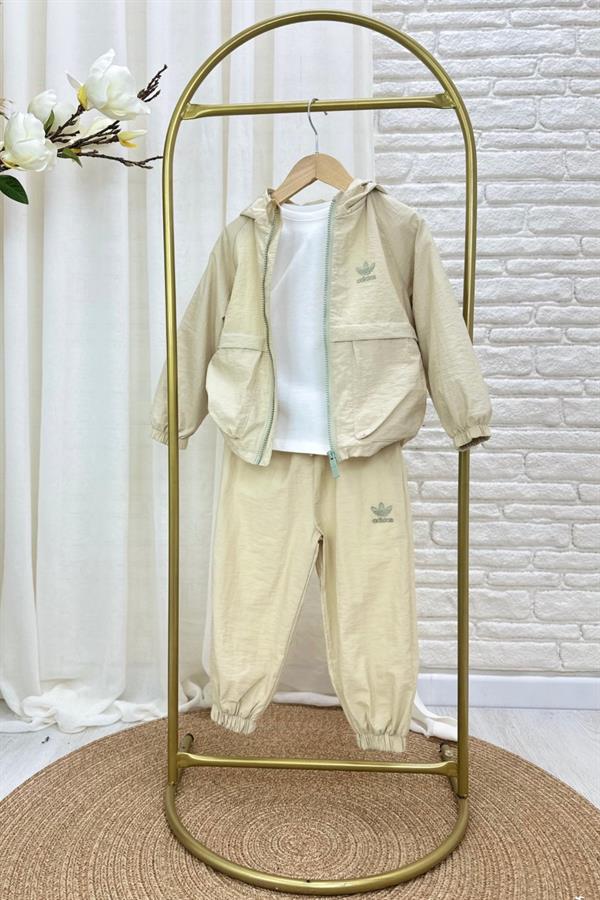 Unisex Astarlı Su Geçirmez Adids Bej Takım
