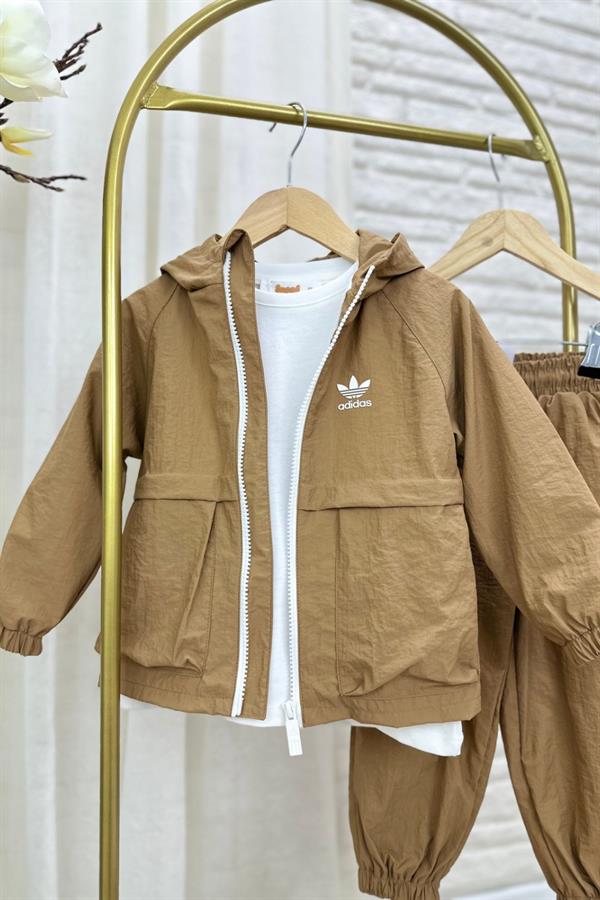 Unisex Astarlı Su Geçirmez Adids Kahve Takım