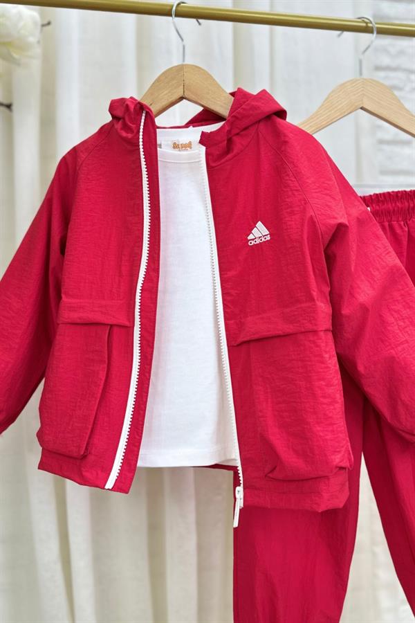 Unisex Astarlı Su Geçirmez Adids Kırmızı Takım