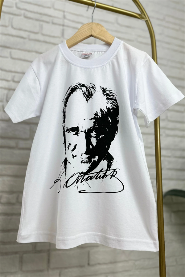 Unisex Atatürk Beyaz T-shirt 