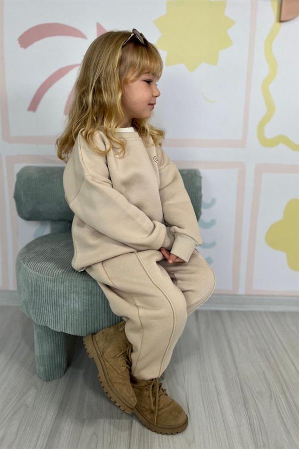 Unisex Ayıcıklı Şardonlu Krem Takım