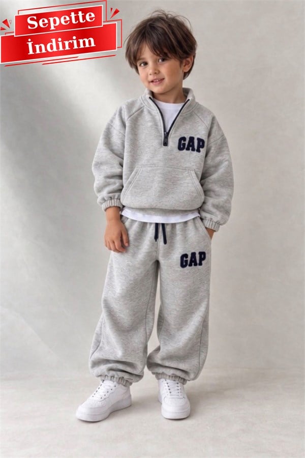 Unisex Balıkçı Yaka Gri Gp Takım