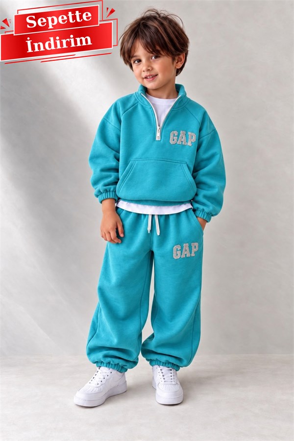 Unisex Balıkçı Yaka Turkuaz Gp Takım